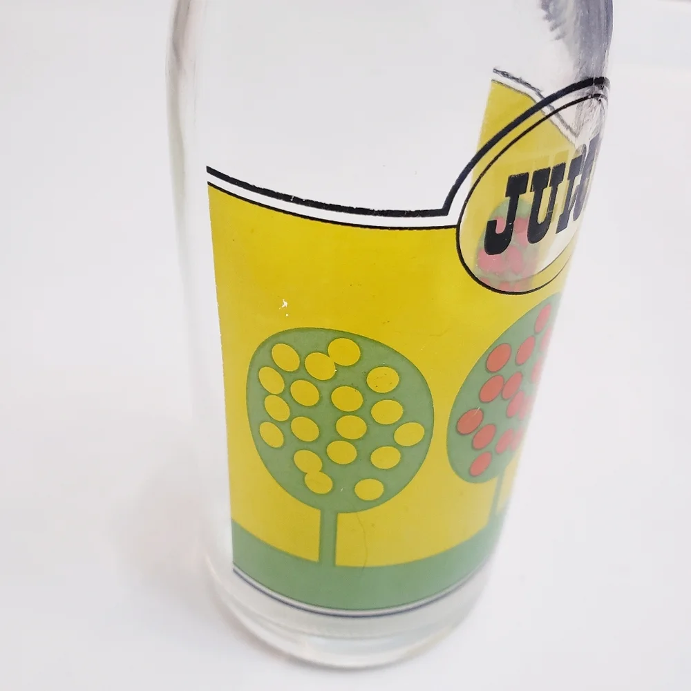 Vintage Orange Juice Glass Bottle Vase - Picture 4 of 8